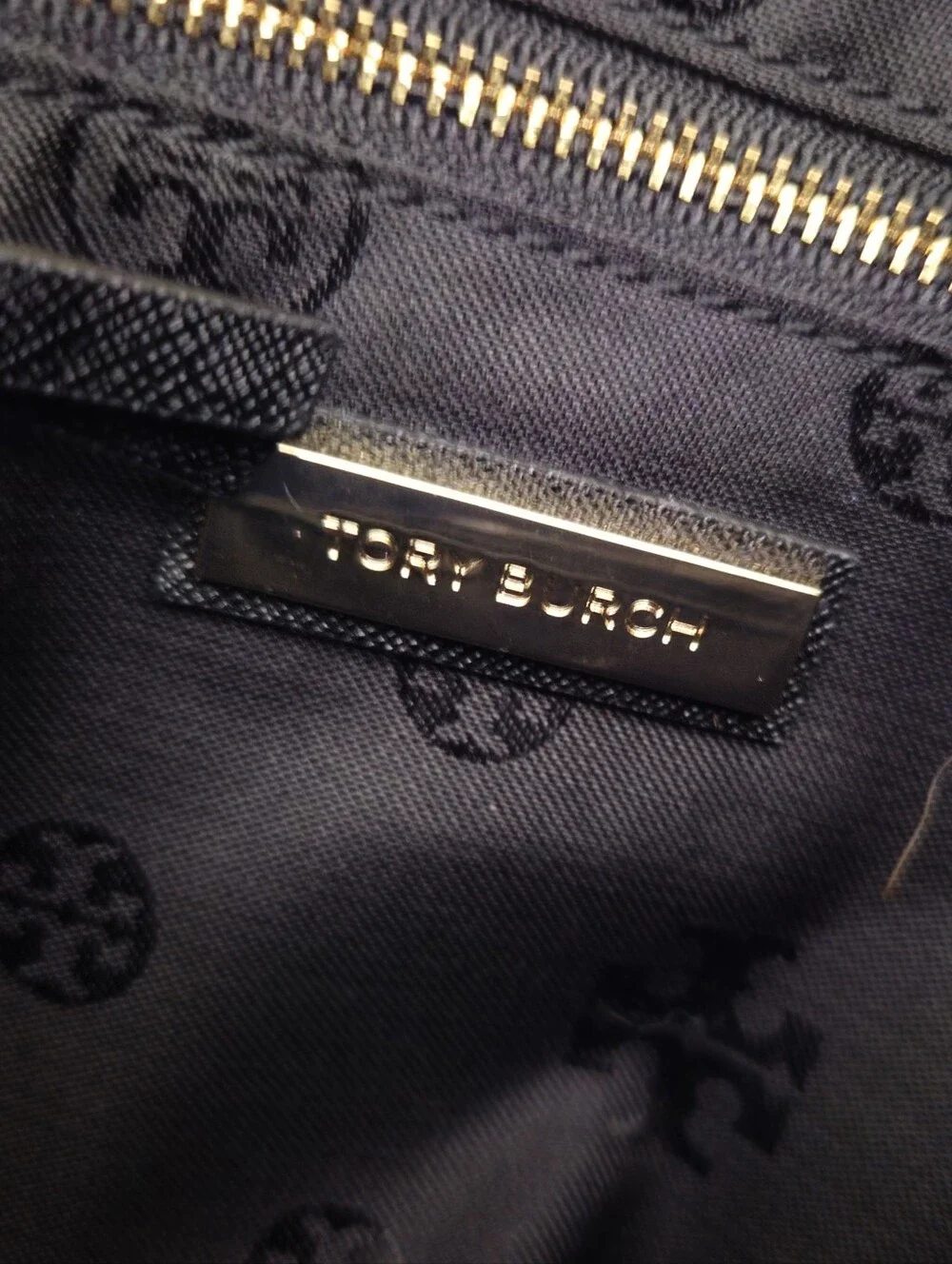 Tory Burch Black Perforated Tote